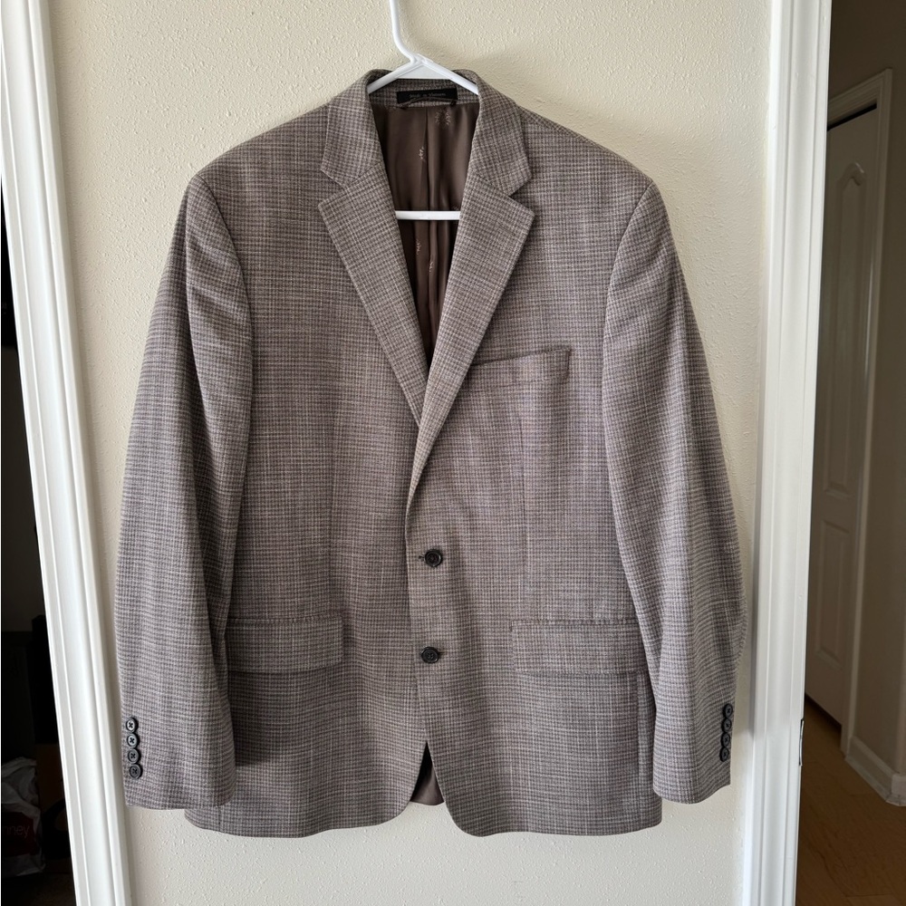 Lauren Ralph Lauren Men’s 42R Brown Micro Check Blazer Sport Coat